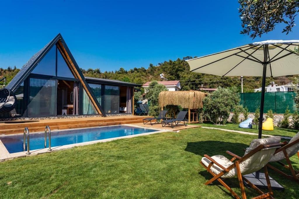Villa Zeytin Havuzlu Jakuzili フェティエ エクステリア 写真